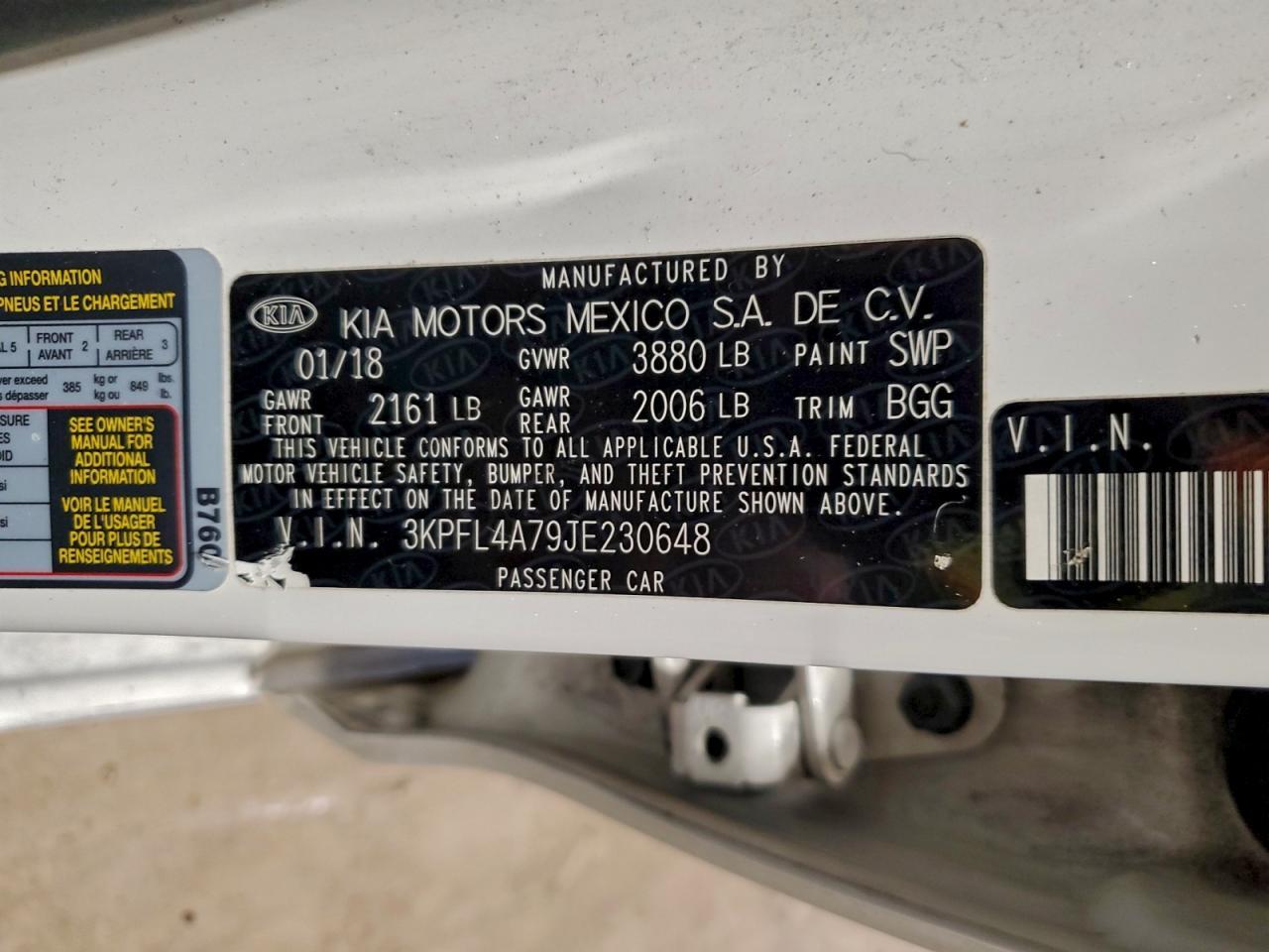 2018 KIA FORTE