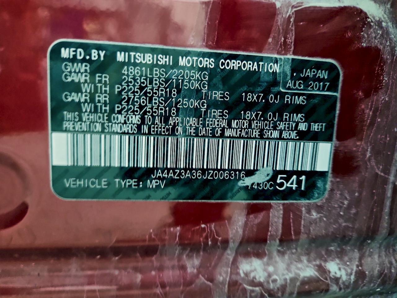 2018 MITSUBISHI outlander