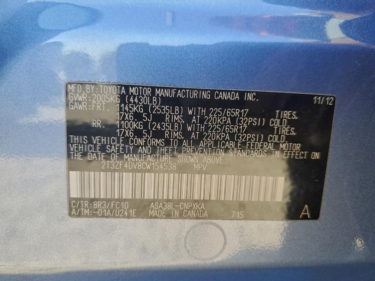 2012 TOYOTA RAV4