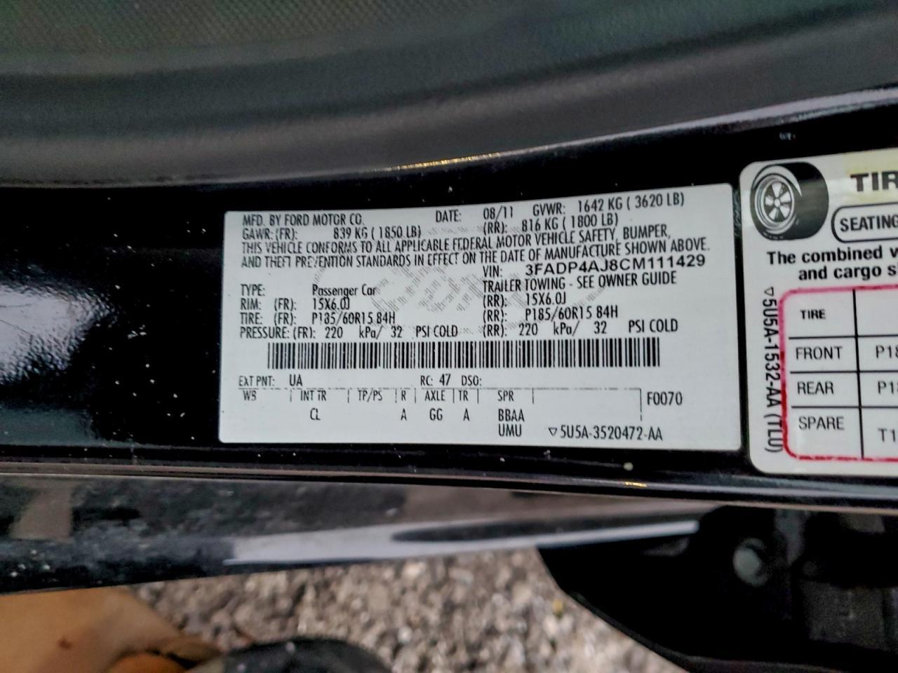 2012 FORD Fiesta