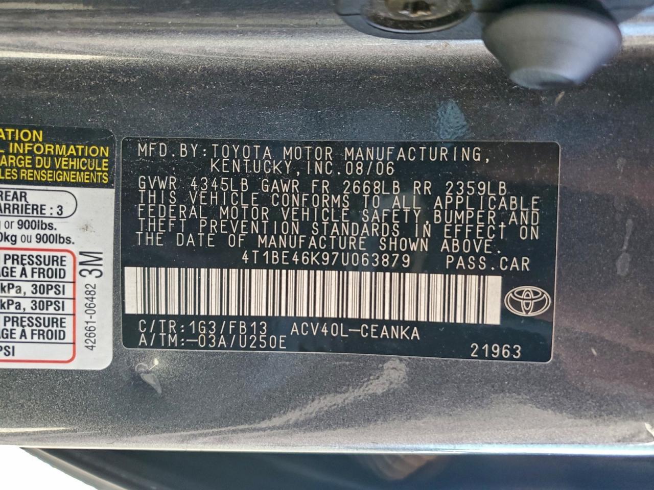 2007 TOYOTA CAMRY