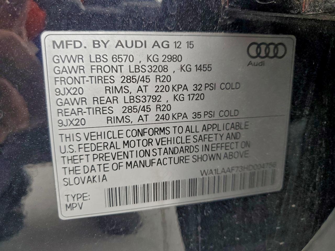 2017 AUDI Q7