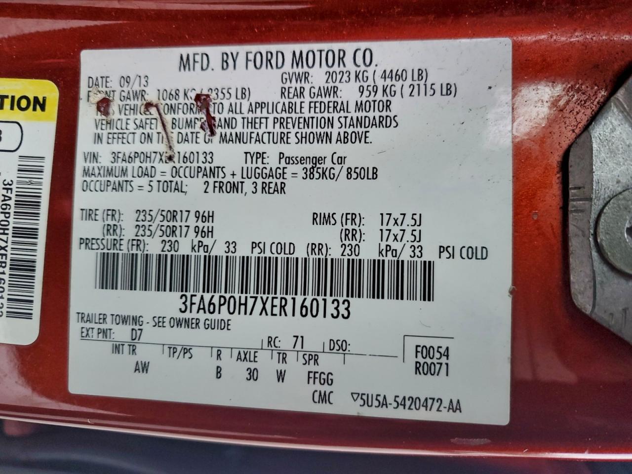 2014 FORD FUSION