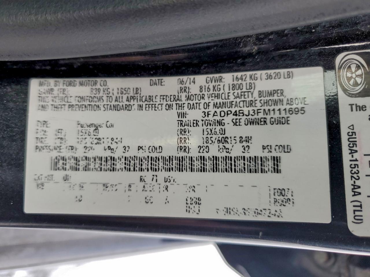 2015 FORD Fiesta