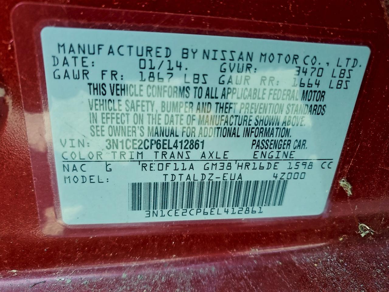 2014 NISSAN Versa Note
