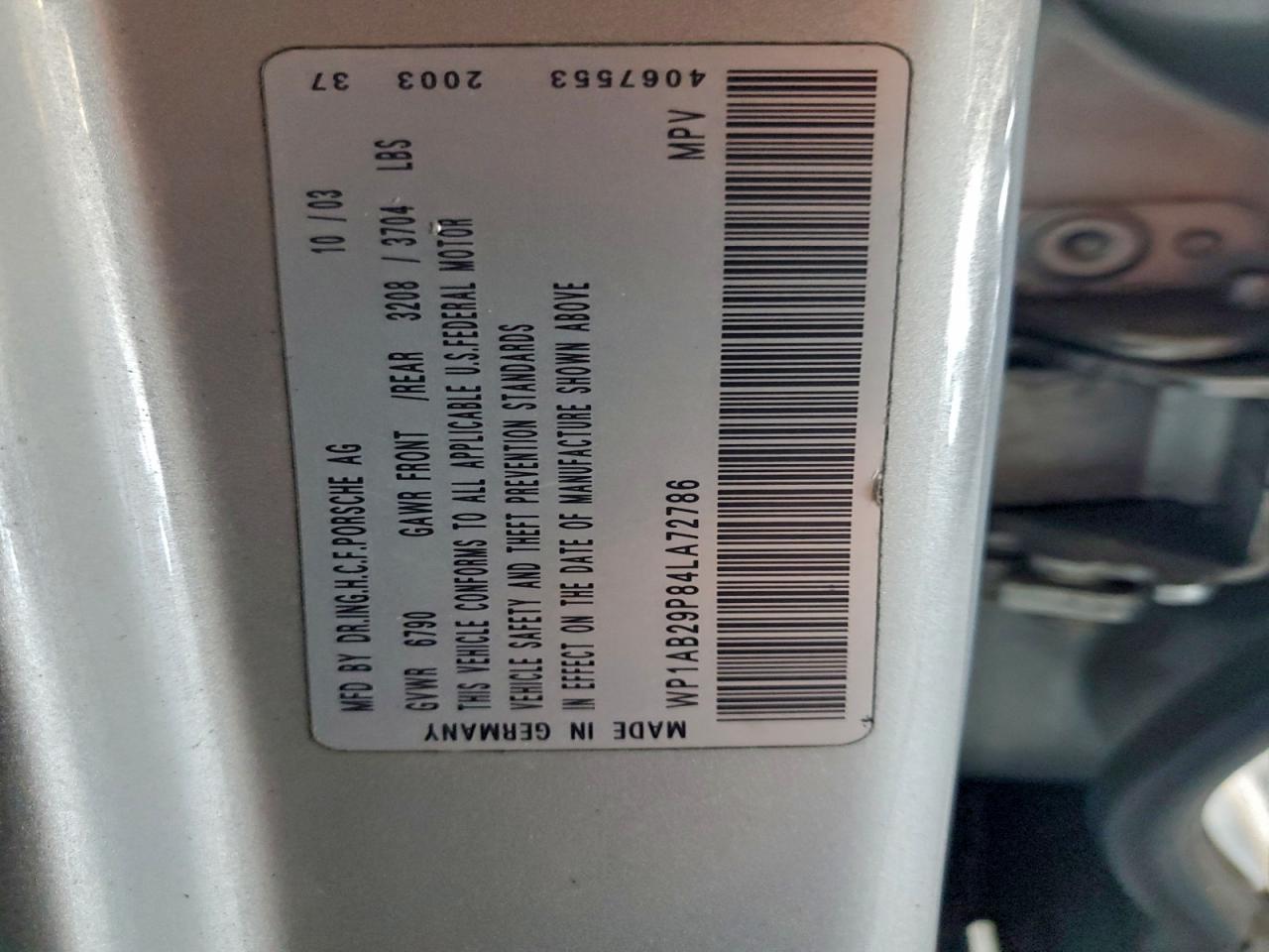 2004 PORSCHE CAYENNE