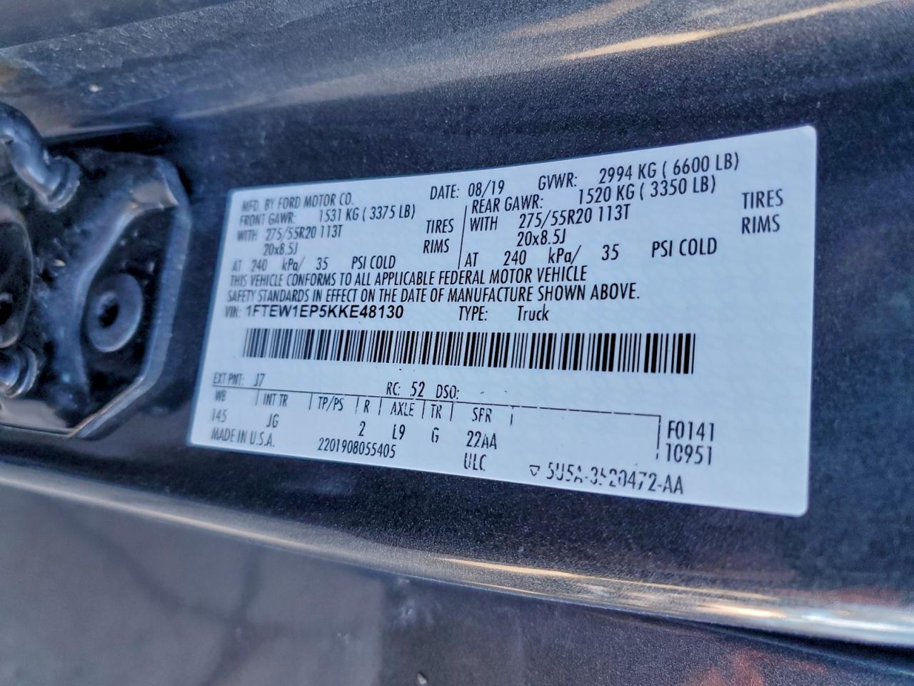 2019 FORD F-150
