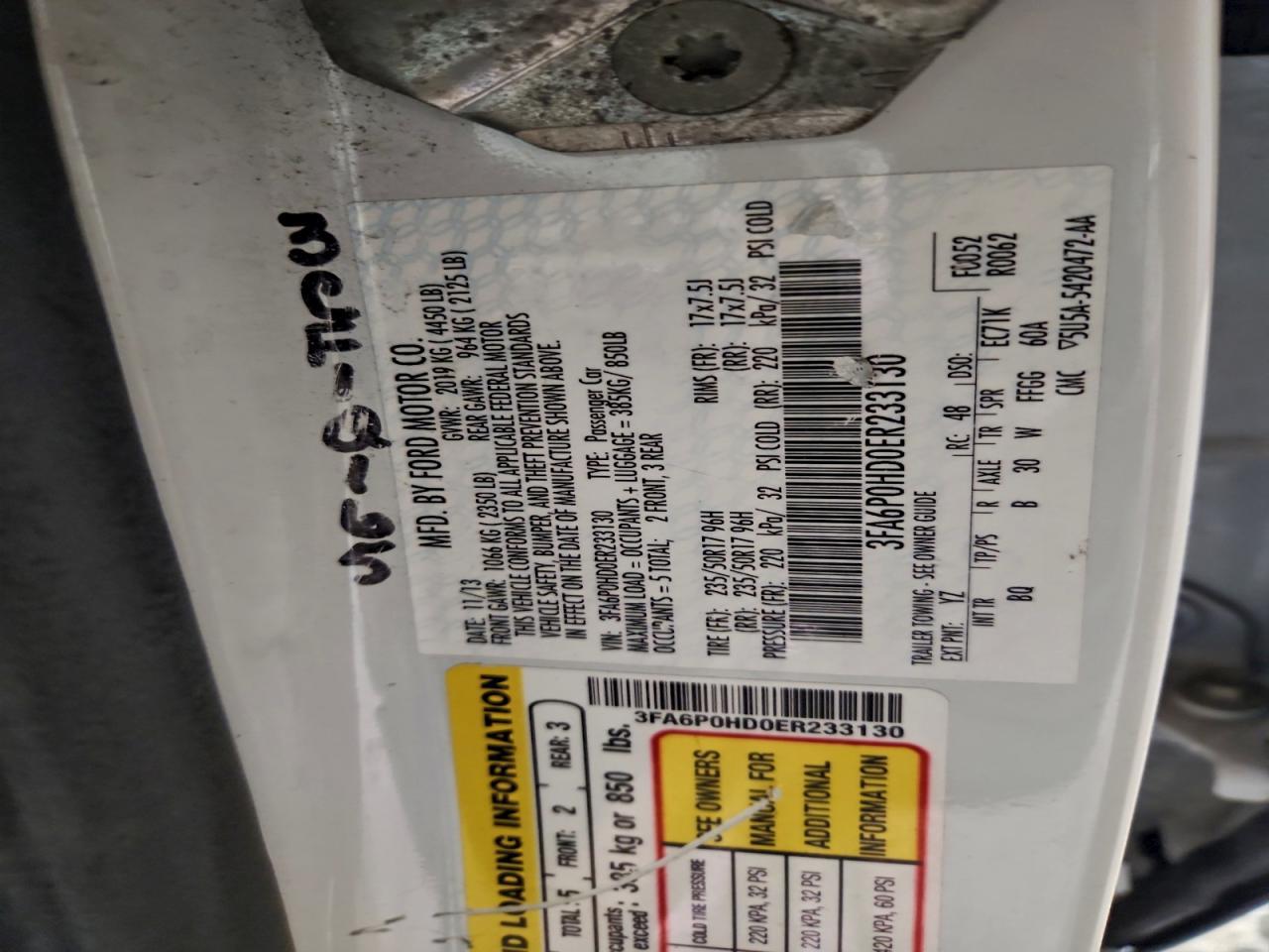 2014 FORD FUSION