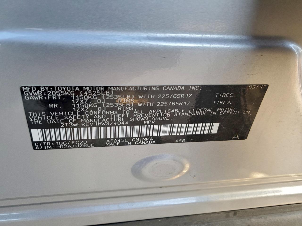 2017 TOYOTA RAV4