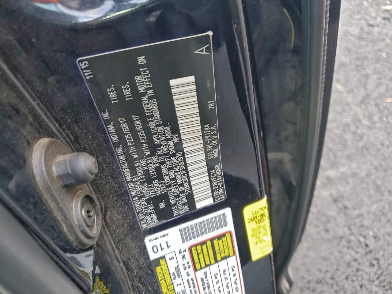 2015 TOYOTA SIENNA