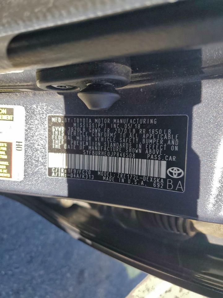2018 TOYOTA COROLLA