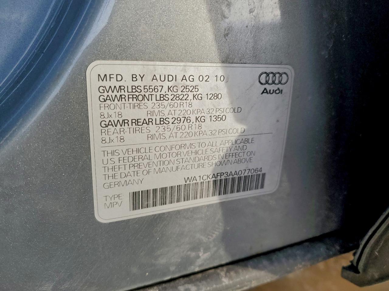 2010 AUDI Q5