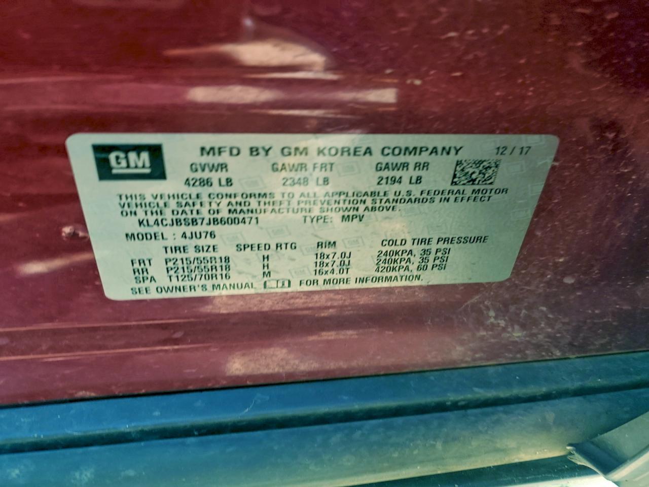 2018 BUICK ENCORE