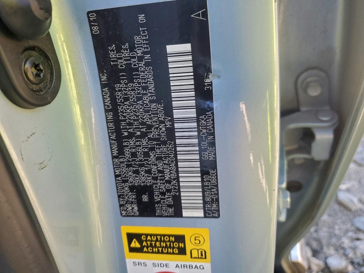 2010 LEXUS RX 350