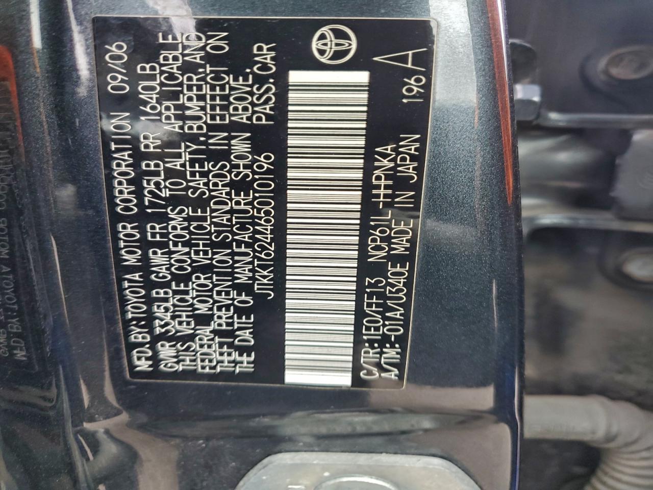 2006 TOYOTA SCION