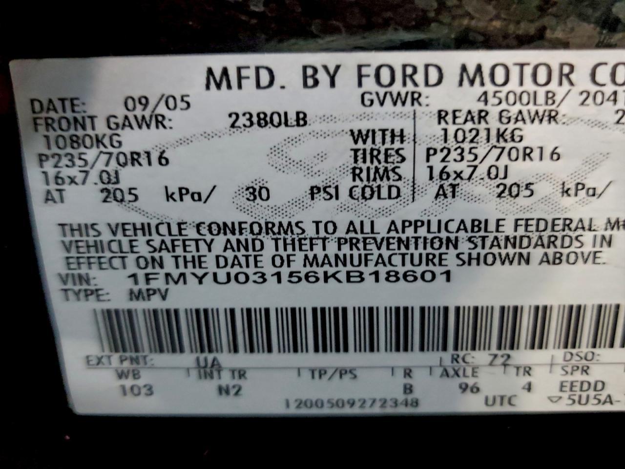 2006 FORD ESCAPE