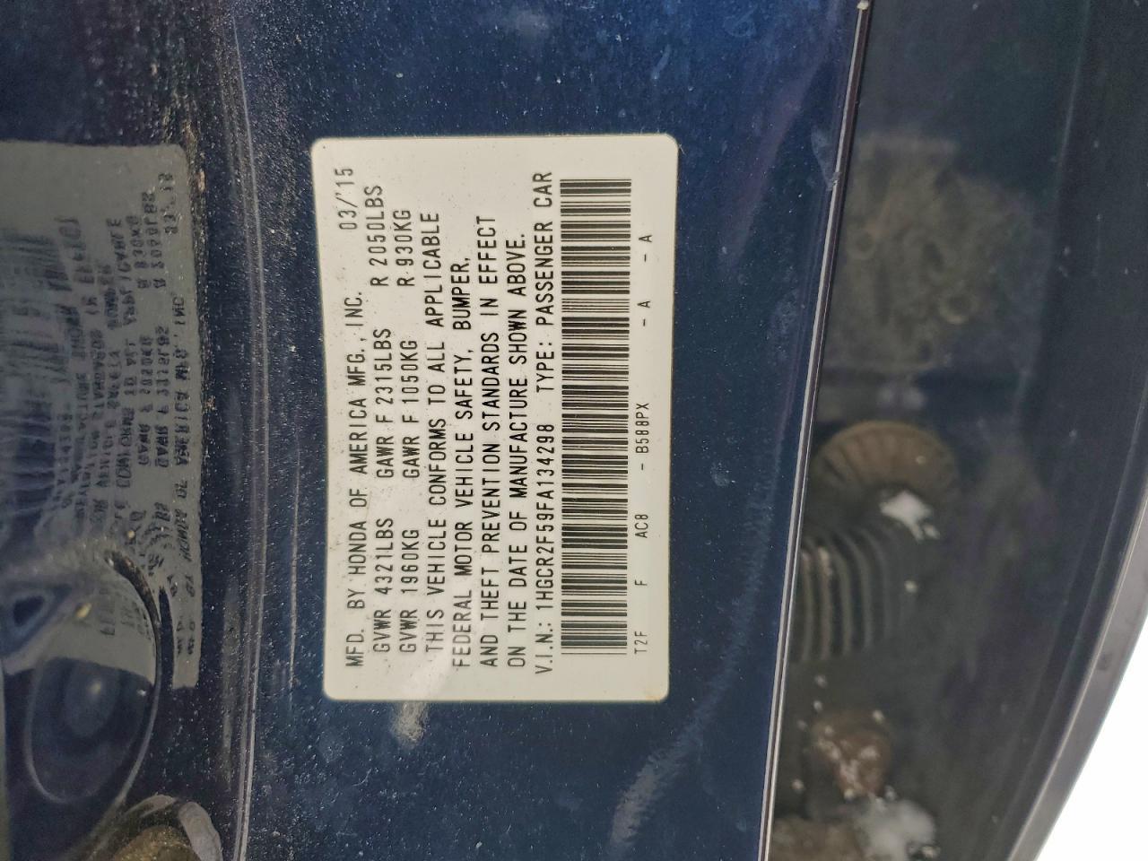 2015 HONDA ACCORD