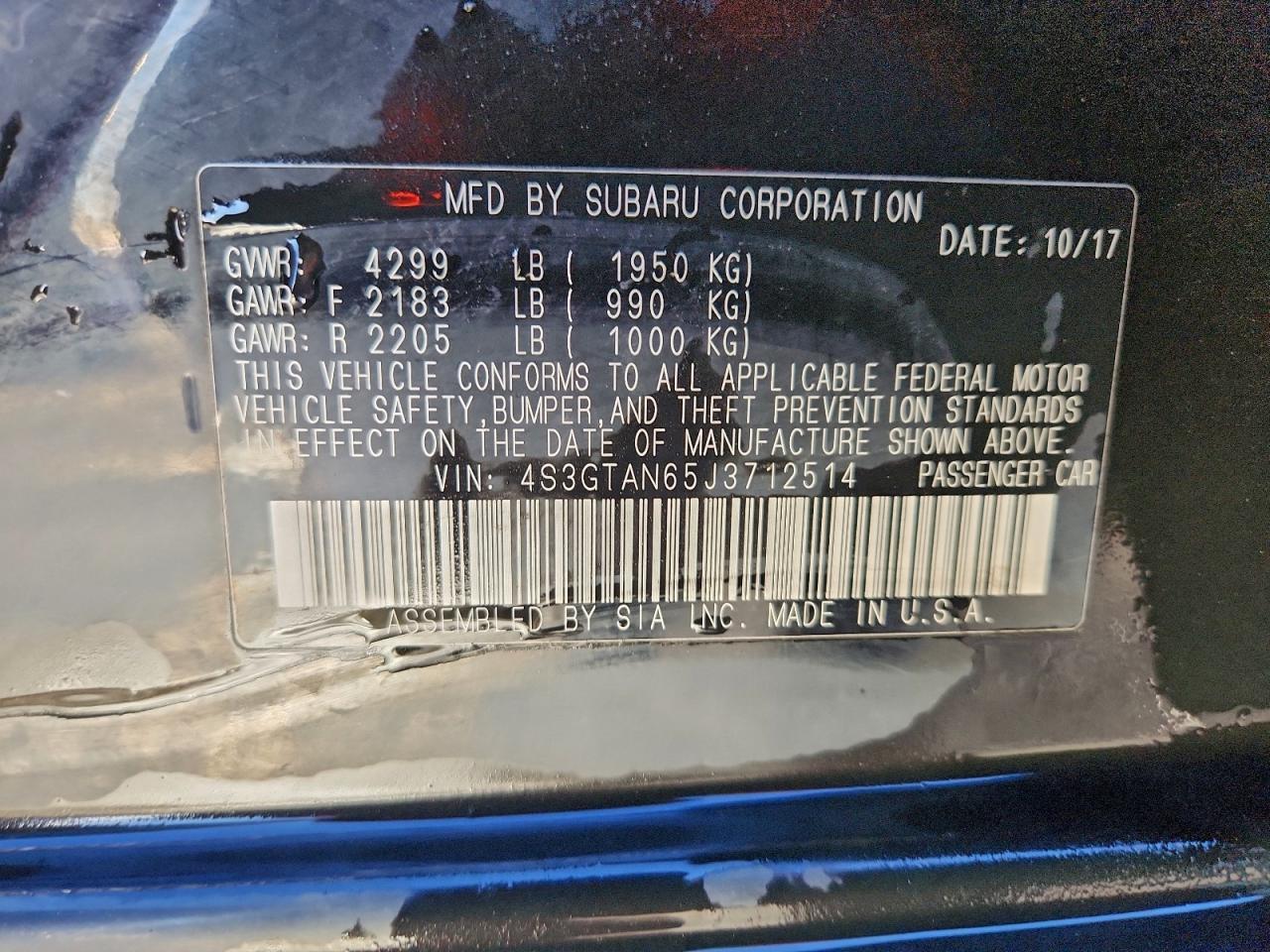 2018 SUBARU IMPREZA