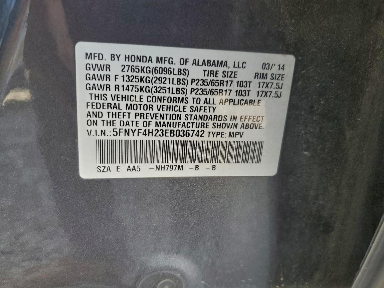 2014 HONDA PILOT