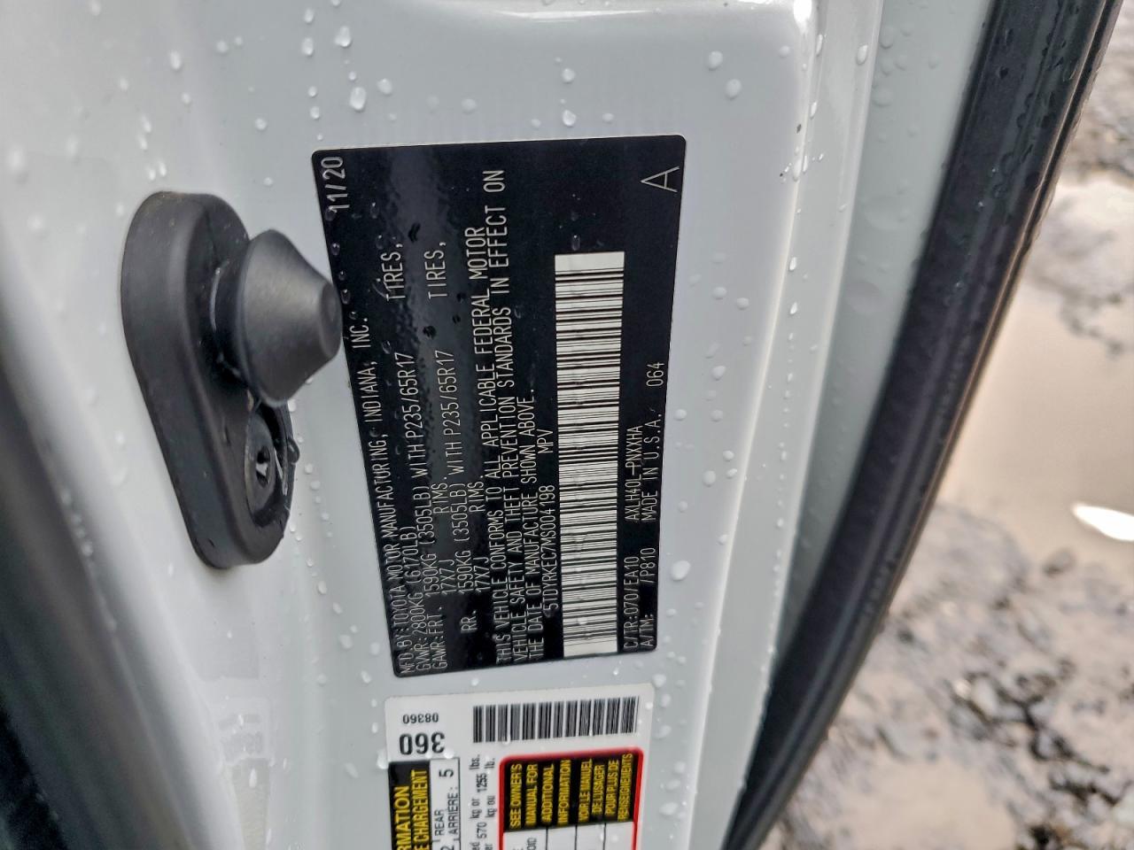 2021 TOYOTA SIENNA