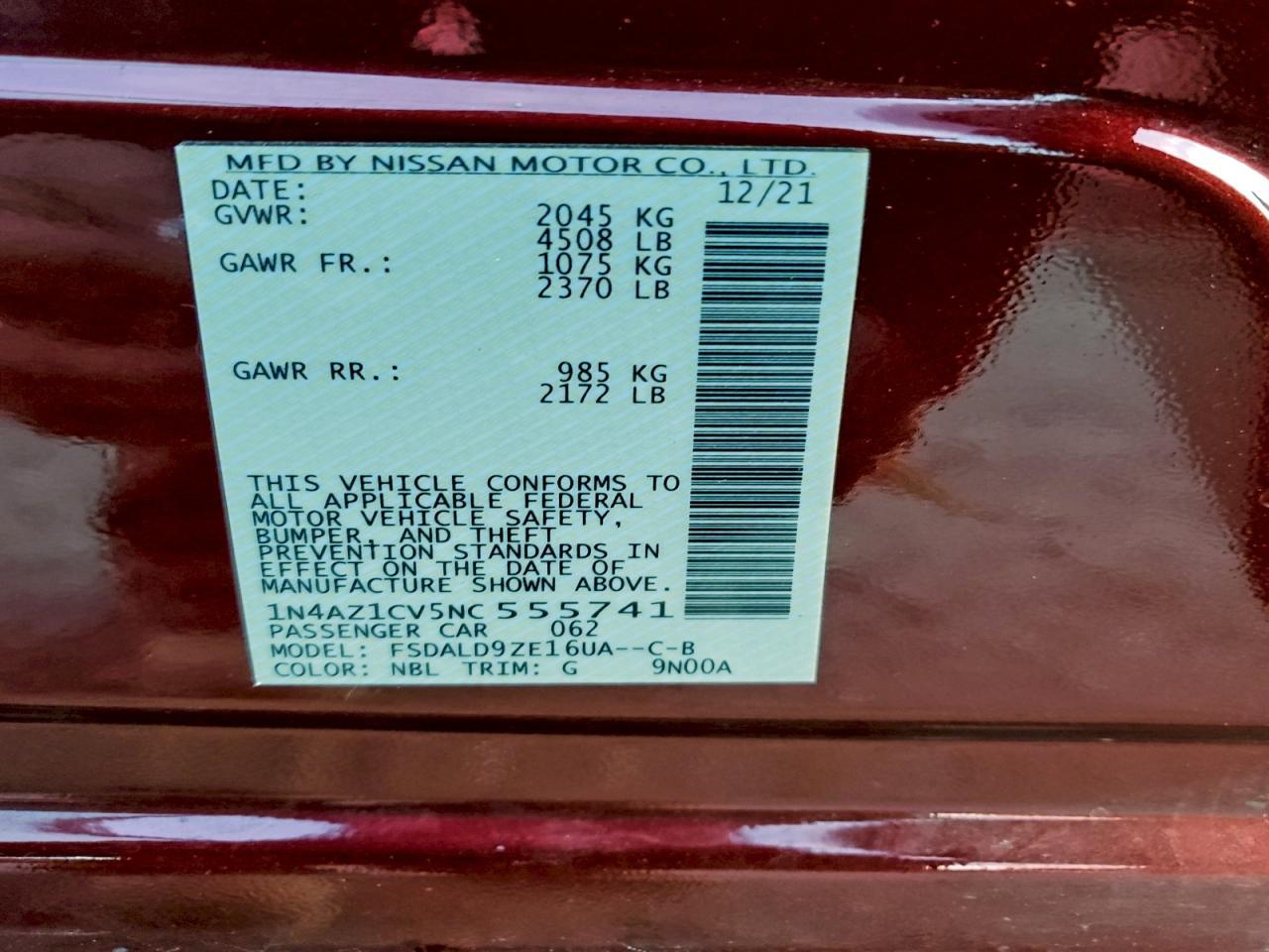 2022 NISSAN LEAF