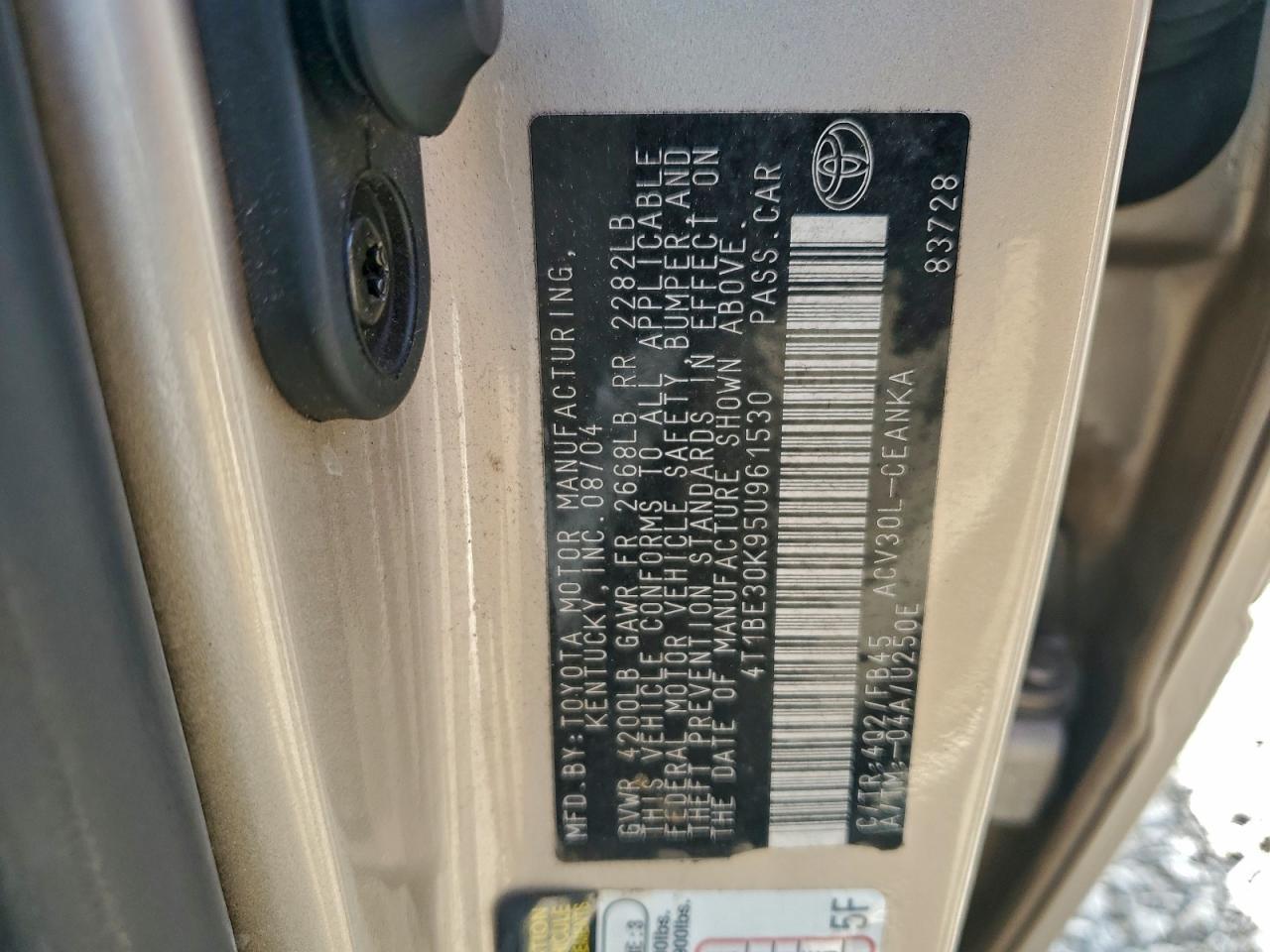 2005 TOYOTA CAMRY