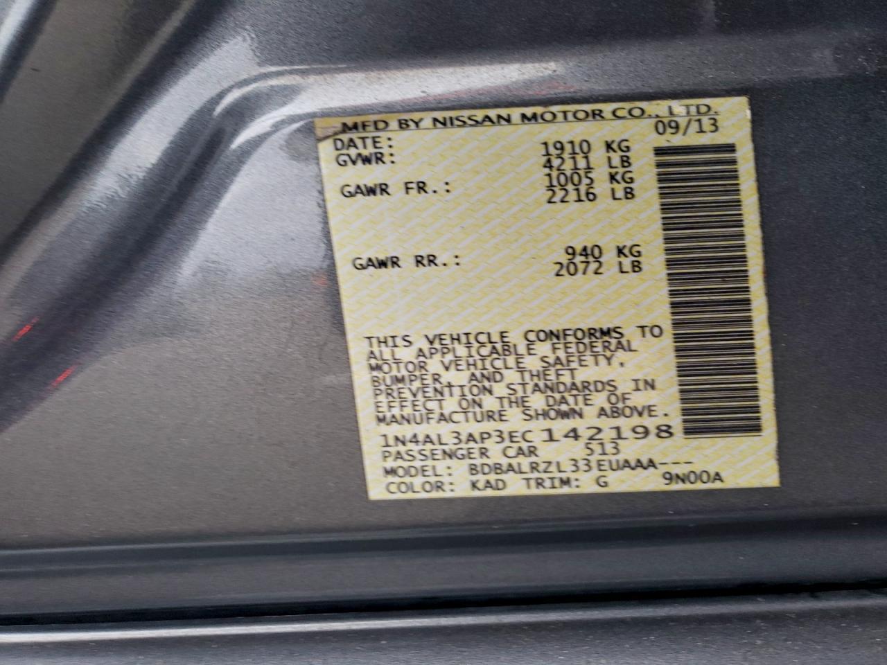 2014 NISSAN ALTIMA