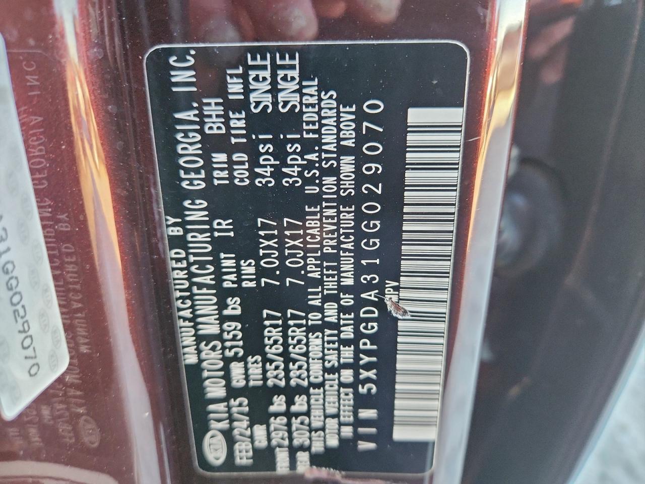 2016 KIA SORENTO