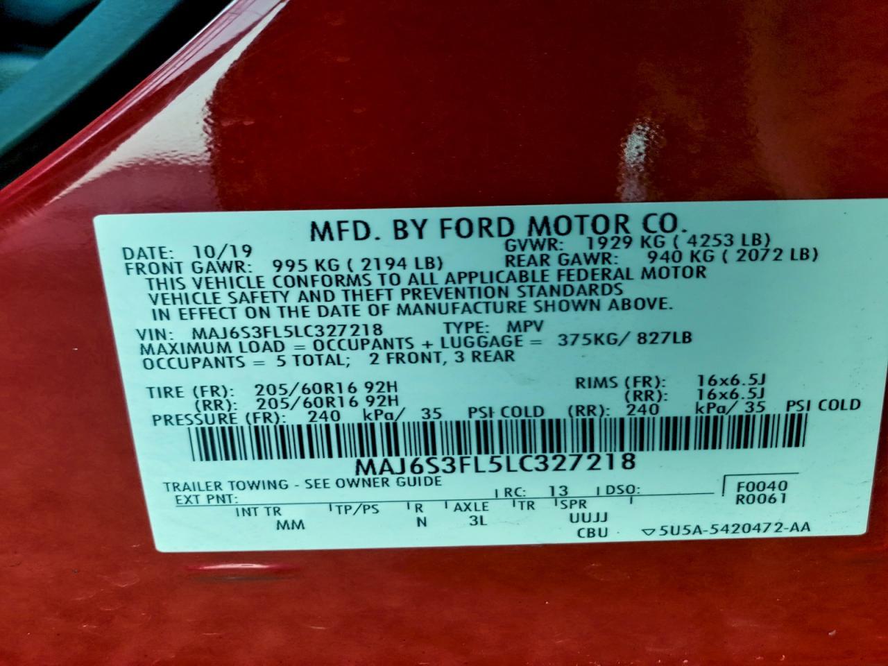 2020 FORD EcoSport