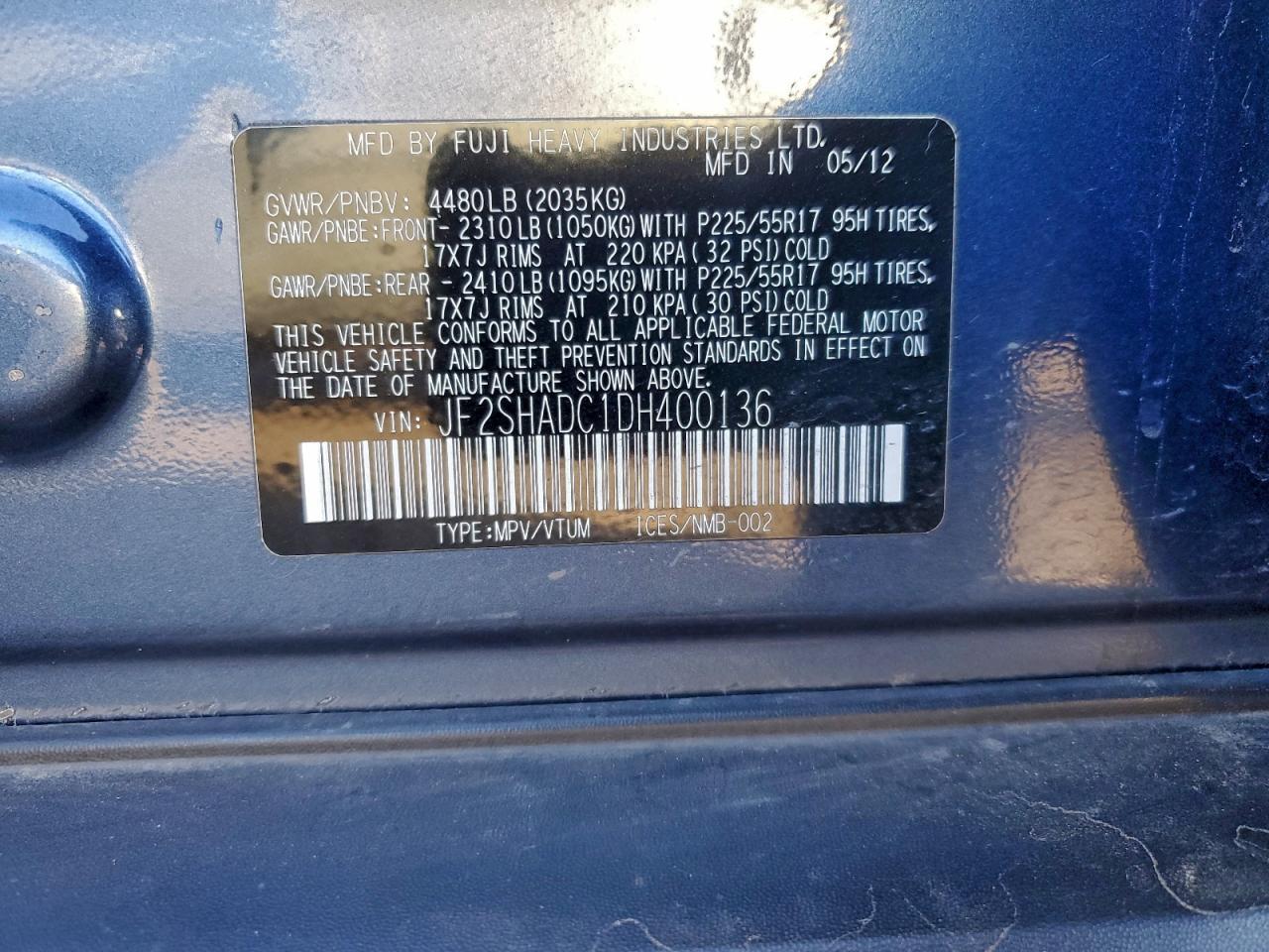 2013 SUBARU FORESTER