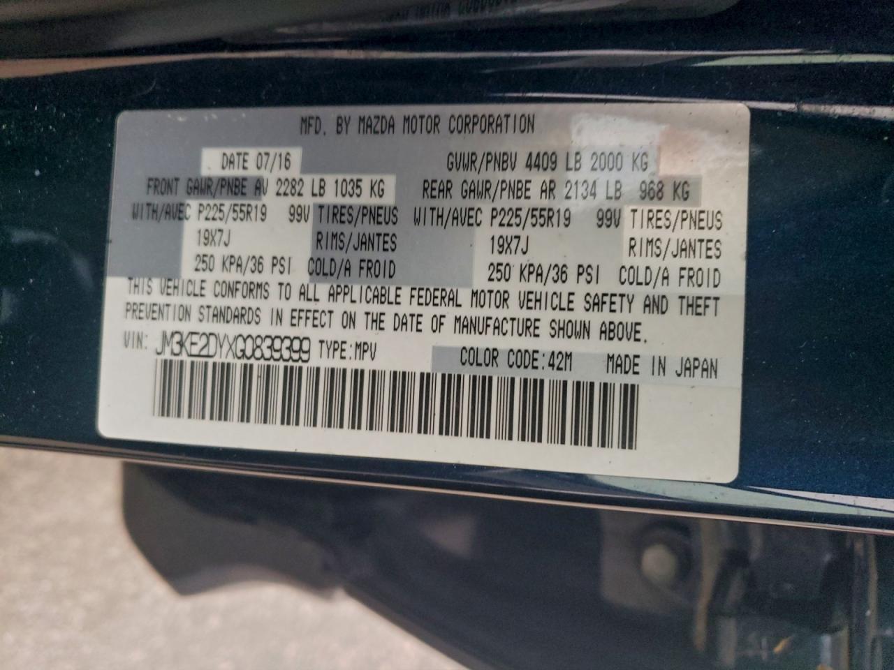 2016 MAZDA CX-5