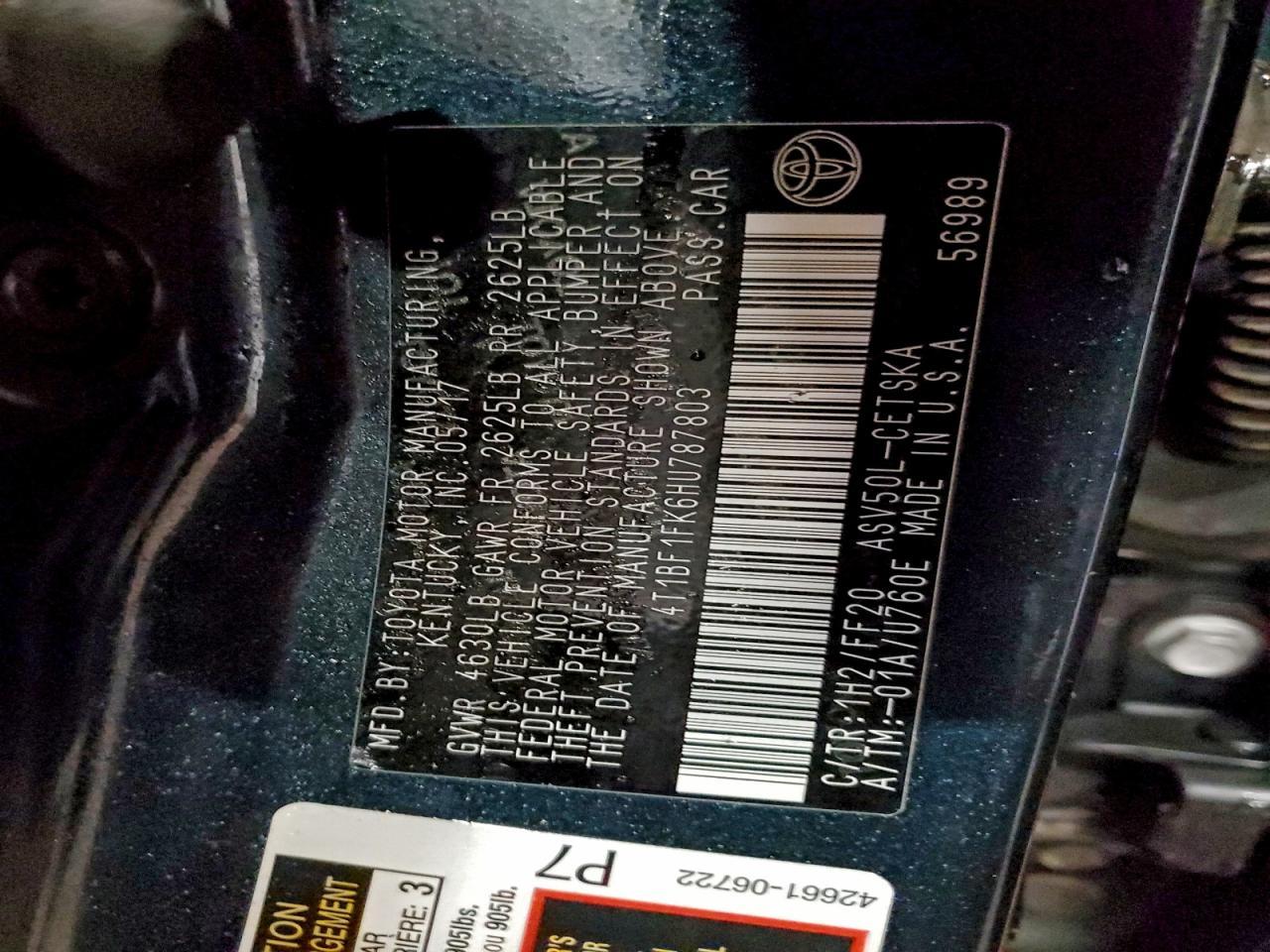 2017 TOYOTA CAMRY