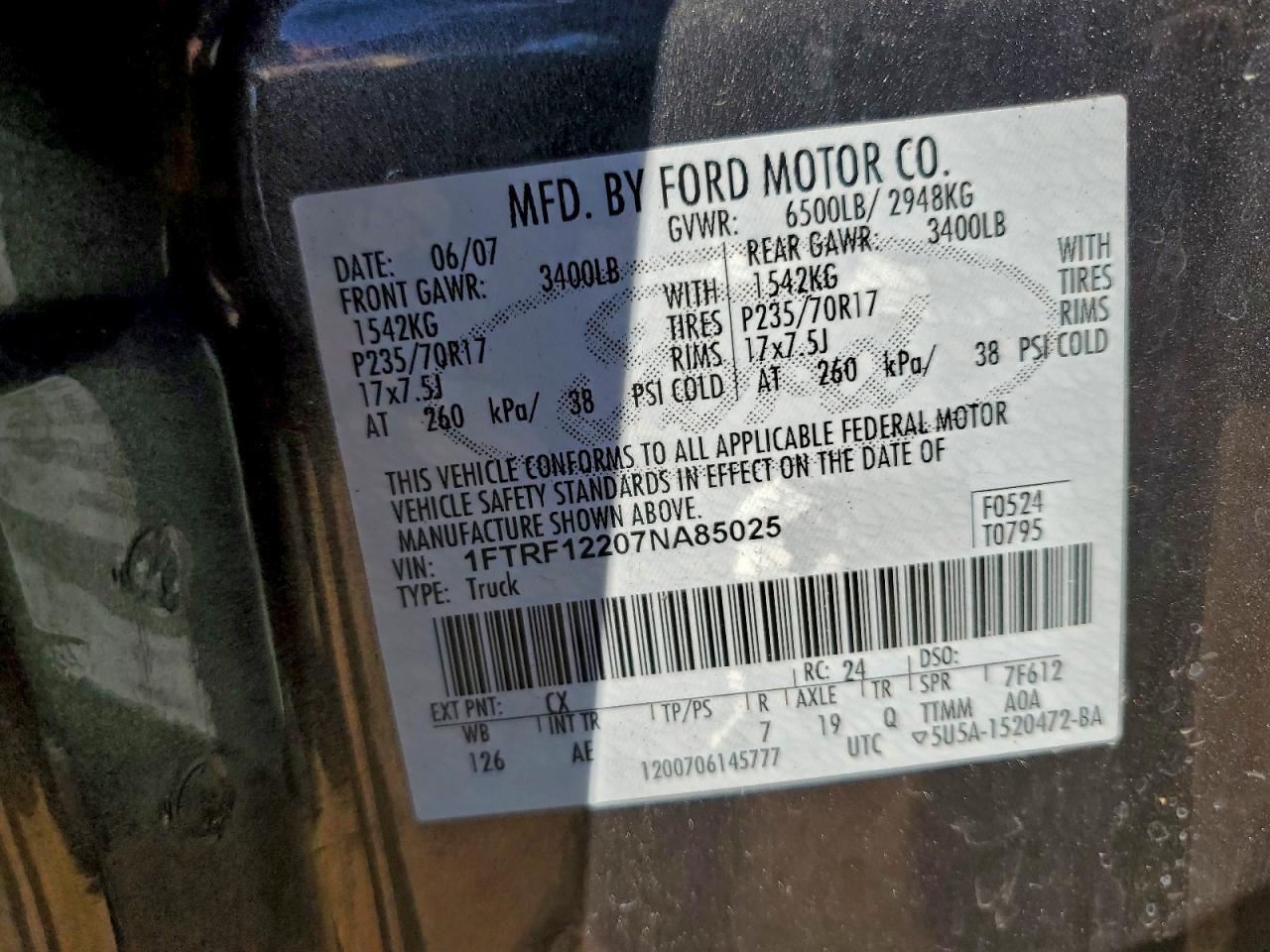 2007 FORD F-150