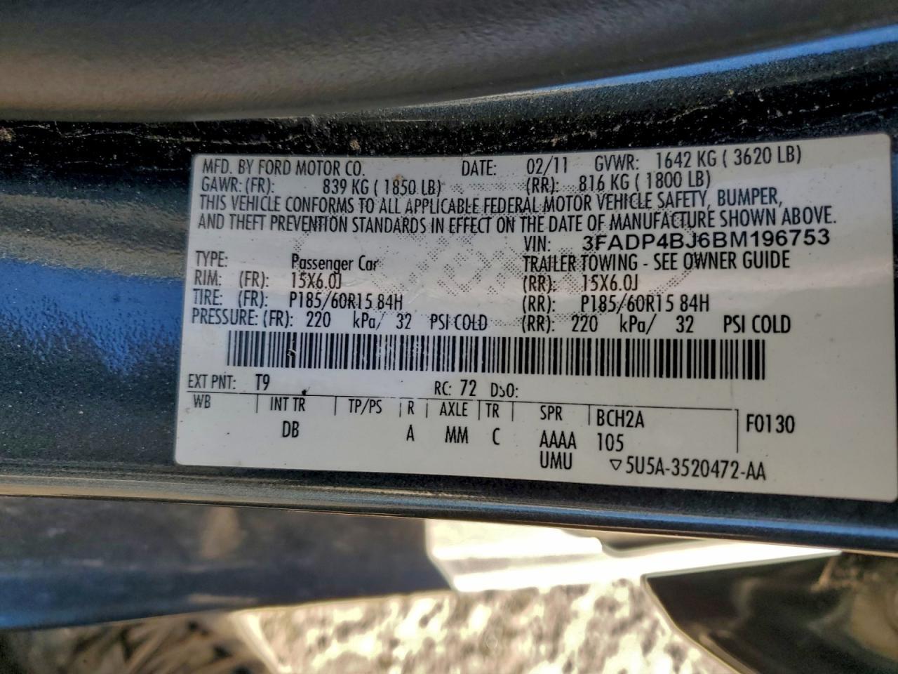 2011 FORD Fiesta