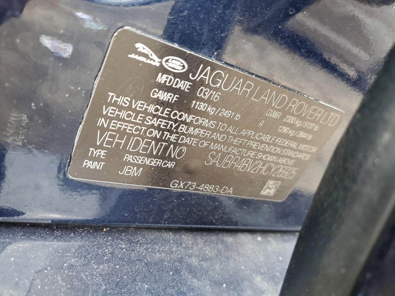 2017 JAGUAR XF