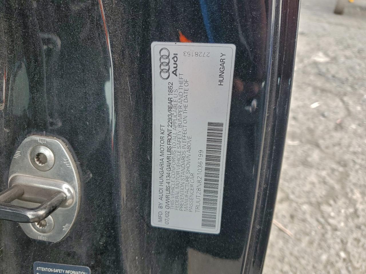 2002 AUDI TT QUATTRO