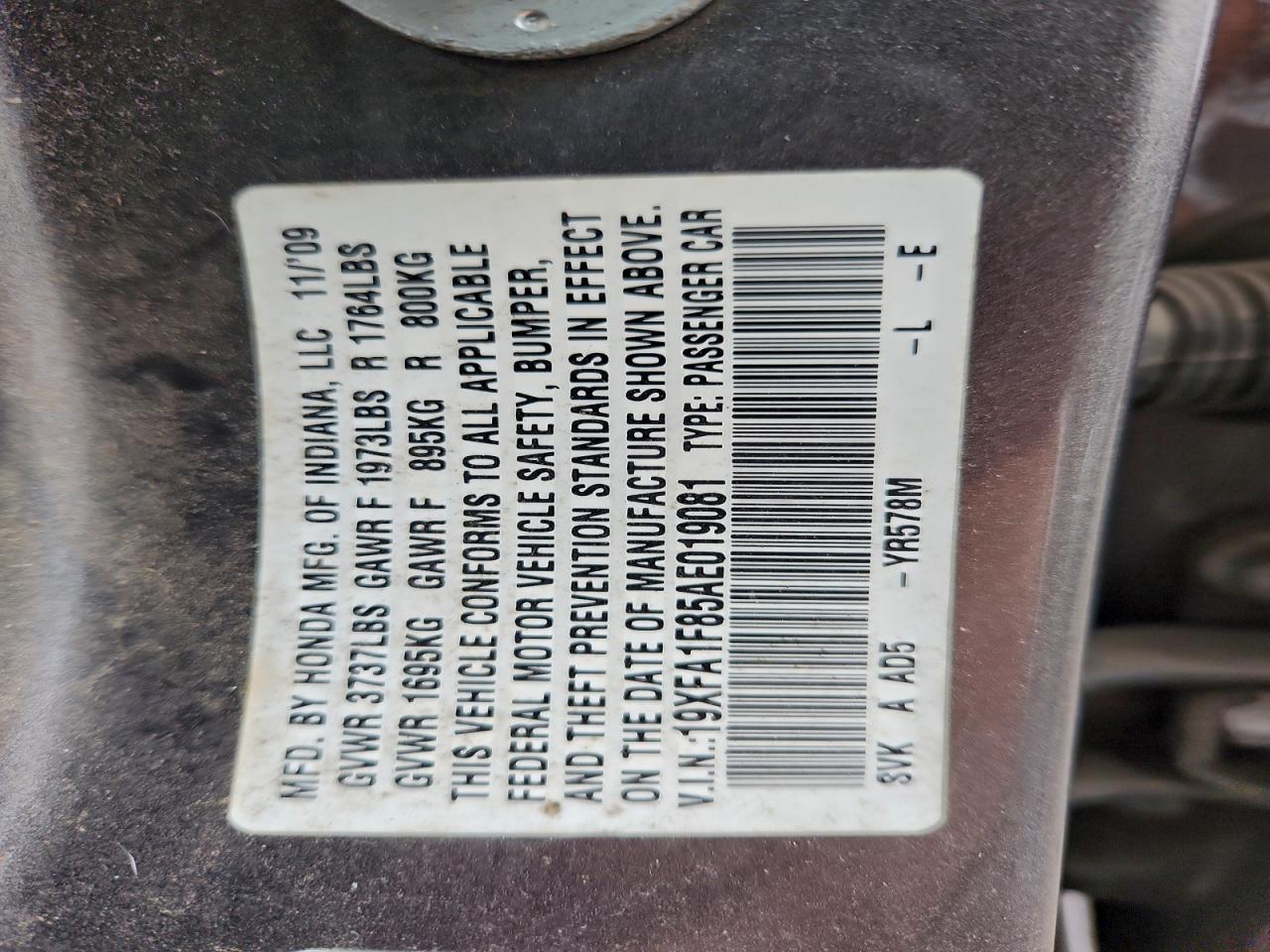 2010 HONDA CIVIC