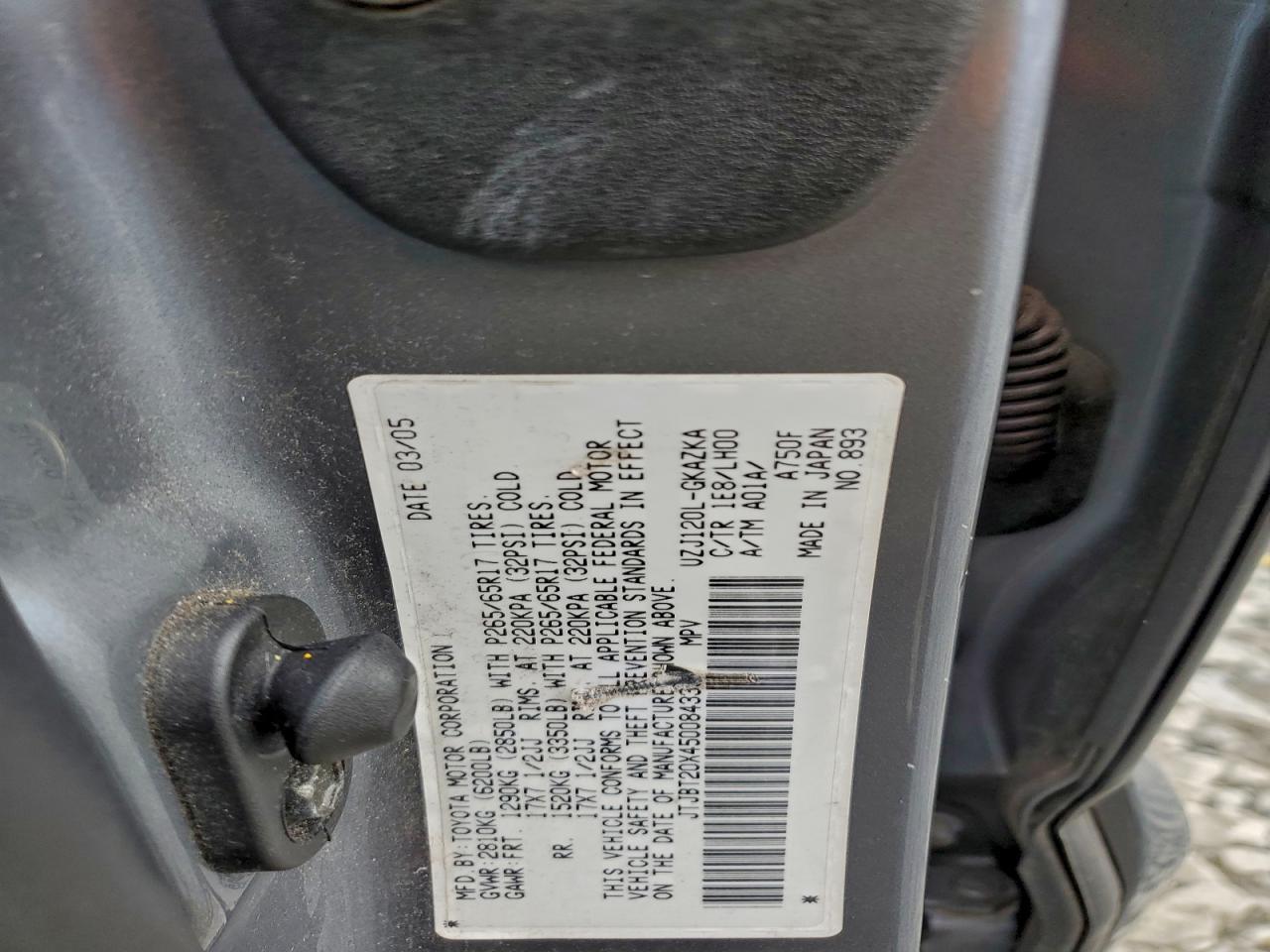 2005 LEXUS Gx 470