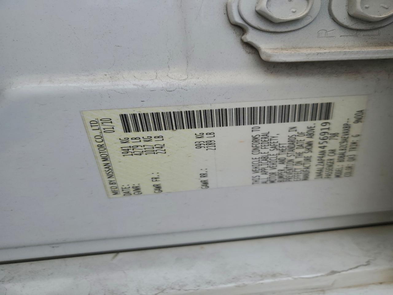 2010 NISSAN ALTIMA