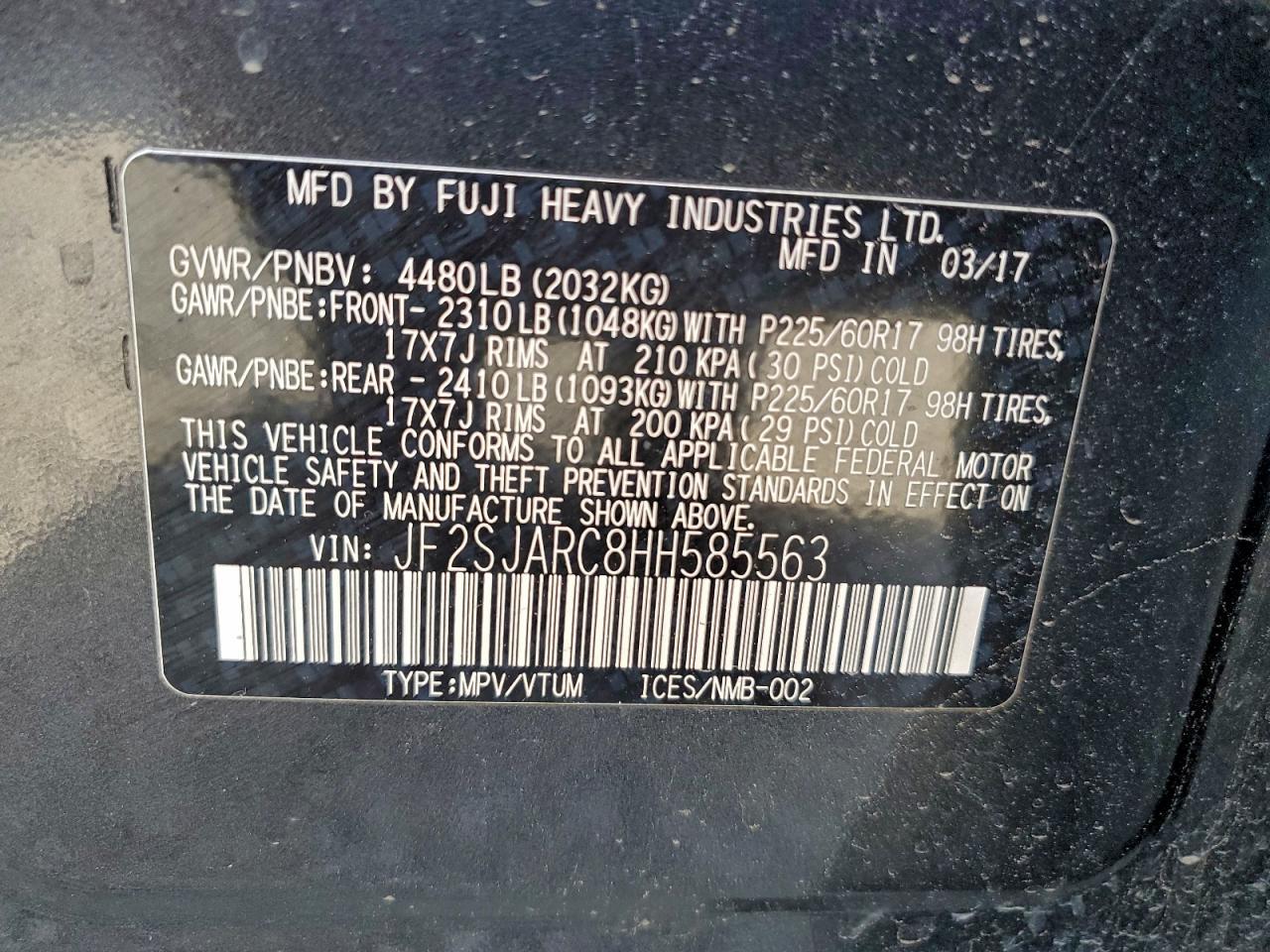 2017 SUBARU FORESTER