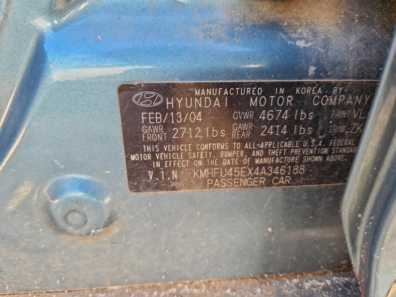 2004 HYUNDAI Xg