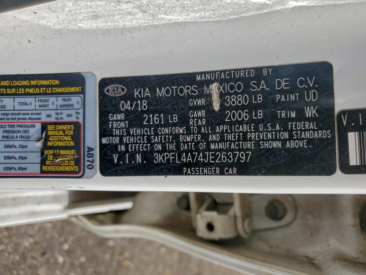 2018 KIA FORTE