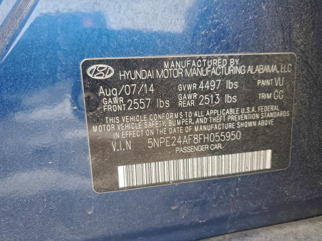 2015 HYUNDAI SONATA