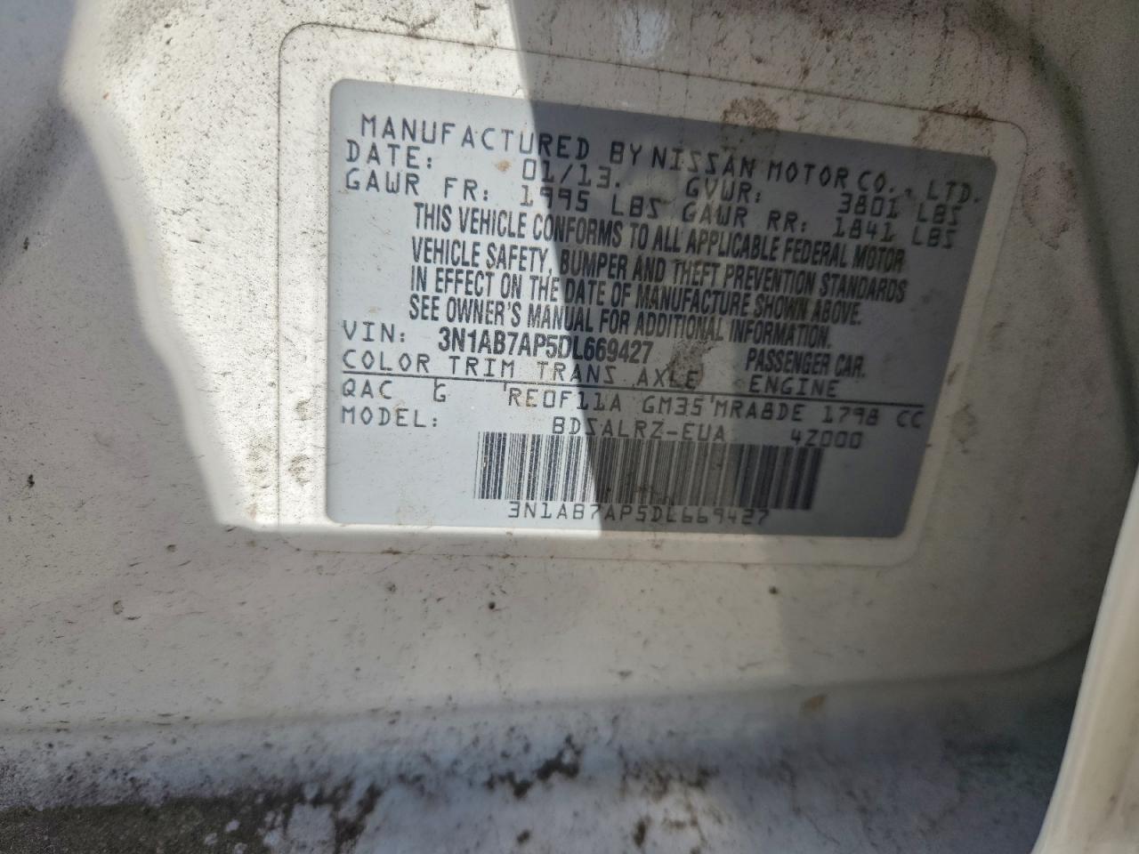 2013 NISSAN SENTRA