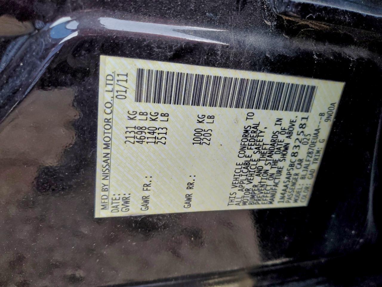 2011 NISSAN Maxima