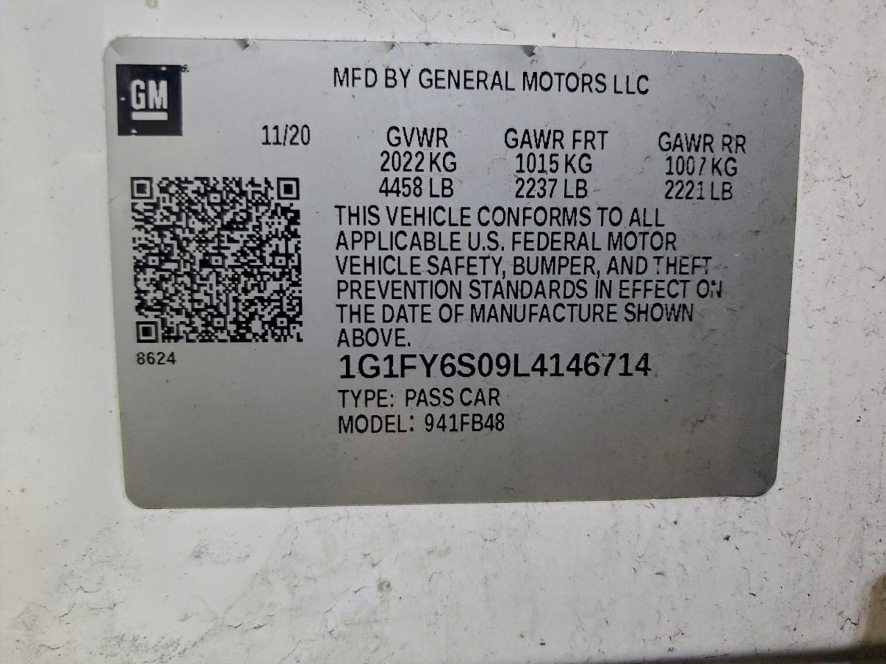2020 CHEVROLET Bolt EV