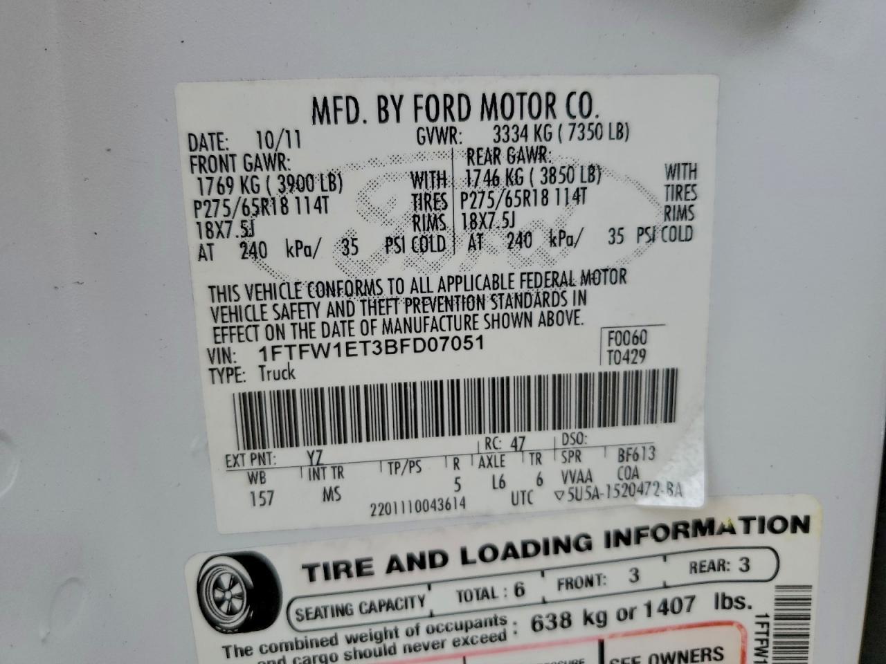 2011 FORD F-150