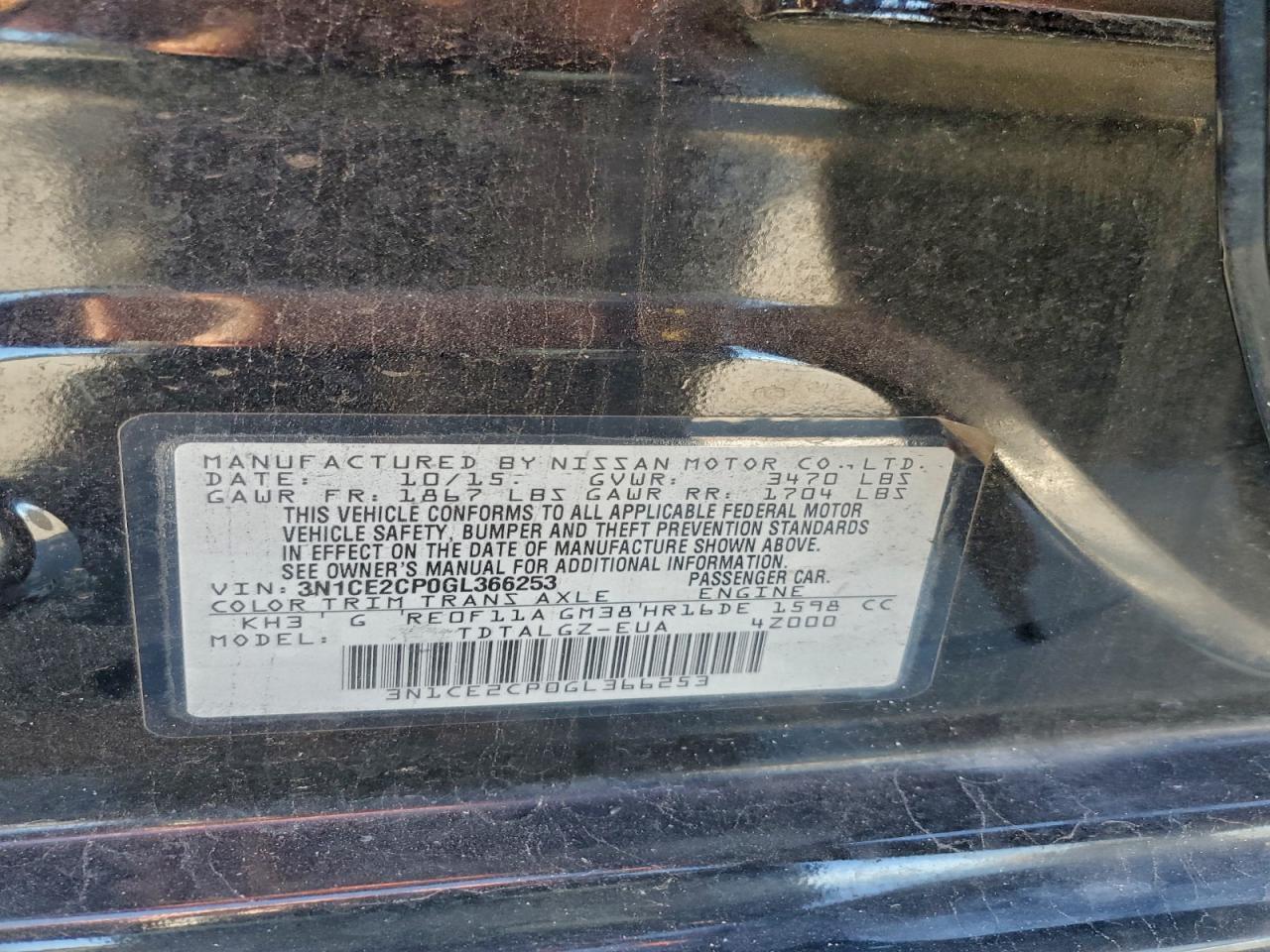 2016 NISSAN Versa Note