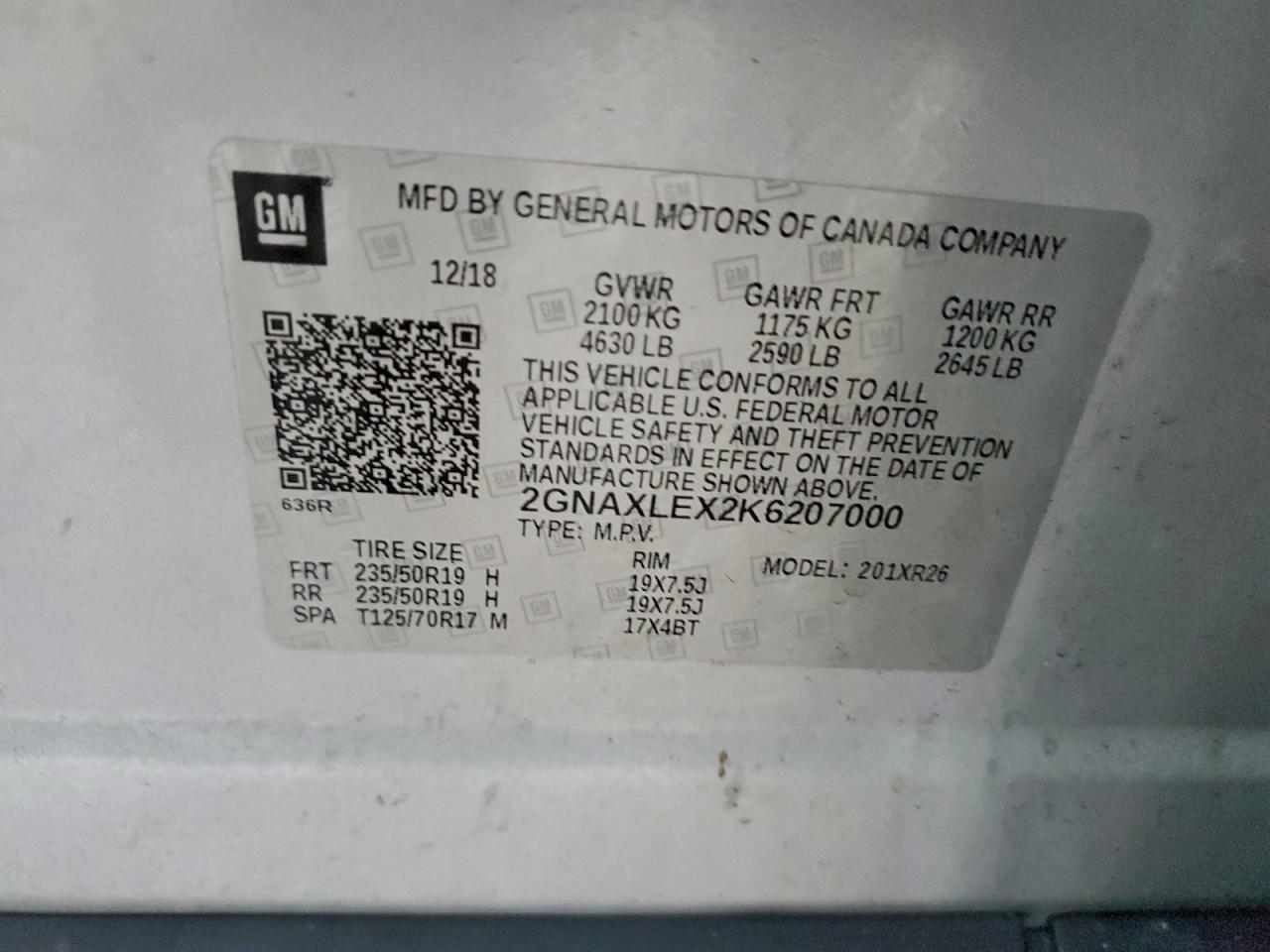 2019 CHEVROLET EQUINOX