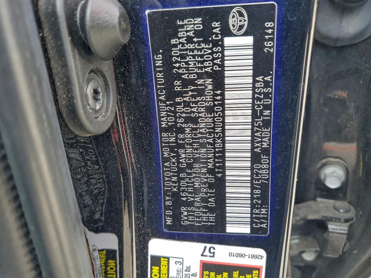 2022 TOYOTA CAMRY